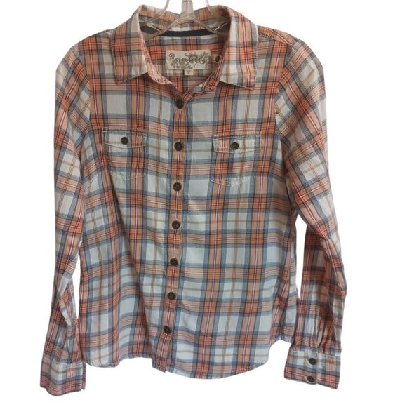 Aventura Tops - Aventura Women Plaid Button-Up Long-Sleeve Shirt Organic Cotton Multicolor Small